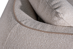 Диван Амели (Amelia) трехместный букле светлый 253x100x67см с бежевым кантом Garda Decor