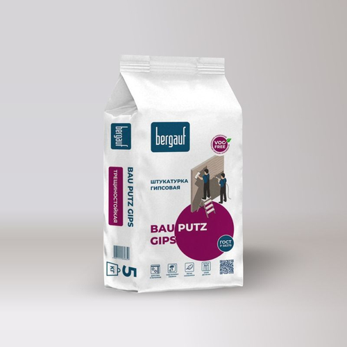 Штукатурка гипсовая БЕРГАУФ BAU Putz Gips (5кг)