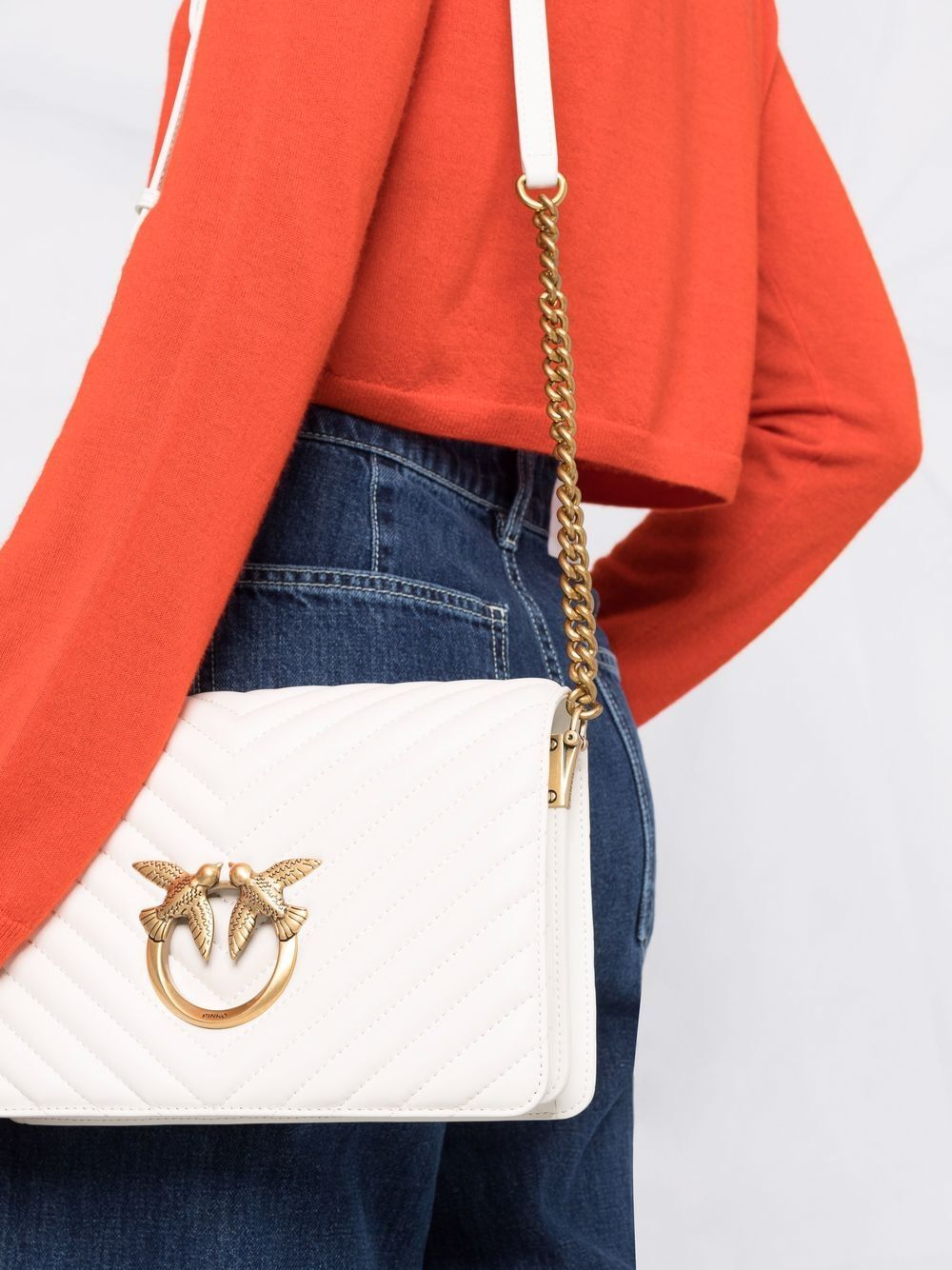 CLASSIC LOVE BAG CLICK CHEVRON – white