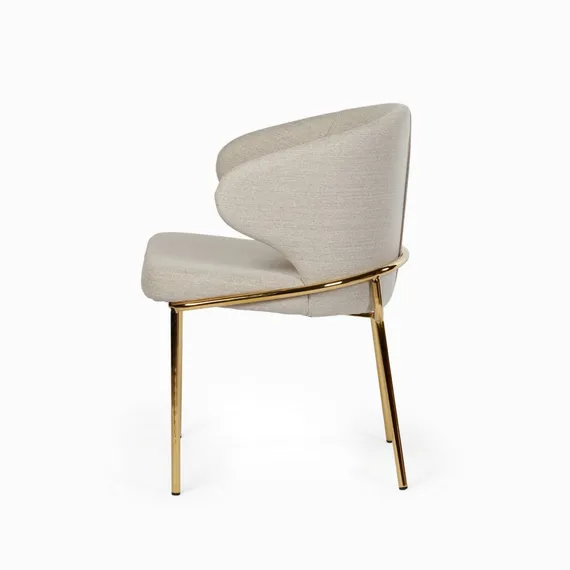 Стул Silva, светло-бежевый, золотые ножки