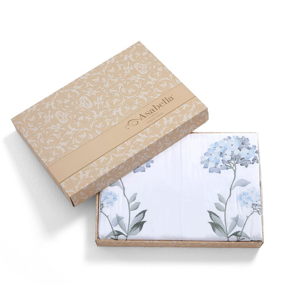 Постельное белье 2 спальное евро Asabella 2258-6 с вышивкой