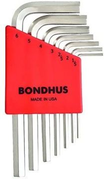 Набор из 7 хромированных ключей BONDHUS S 1.5-6mm 16292