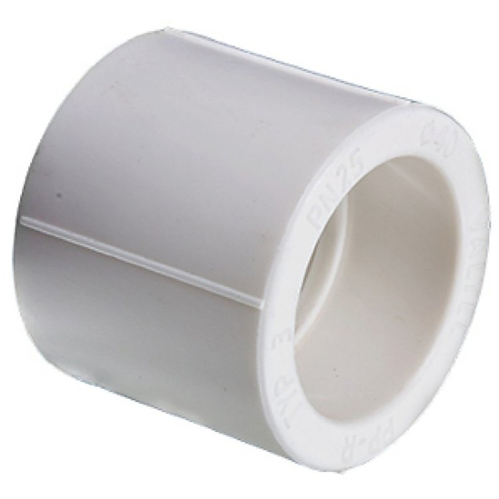 Муфта полипропиленовая 20 VALFEX PP-R белая стыковочная, соединительная