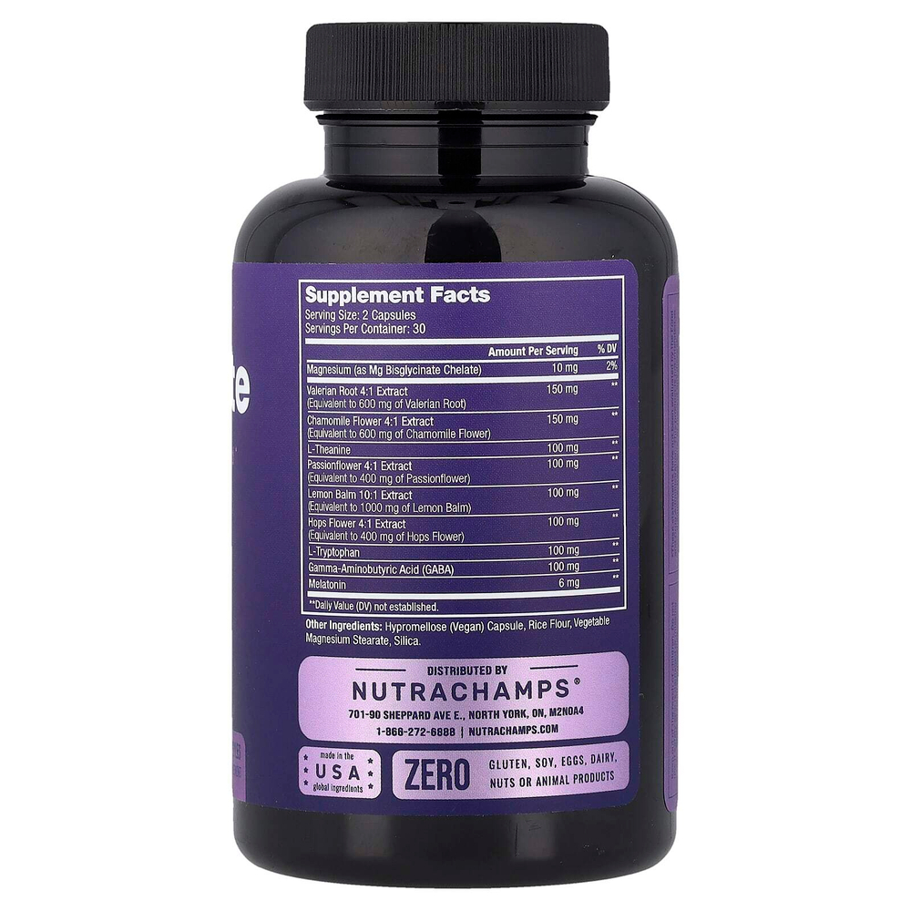 NutraChamps, Dreamrite, 60 веганских капсул