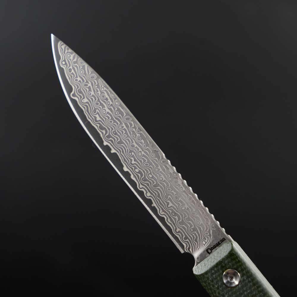 Ataman Damascus Green micarta