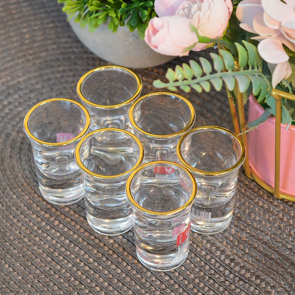 Набор стопок 6шт 12мл "Золотой край", 302/00