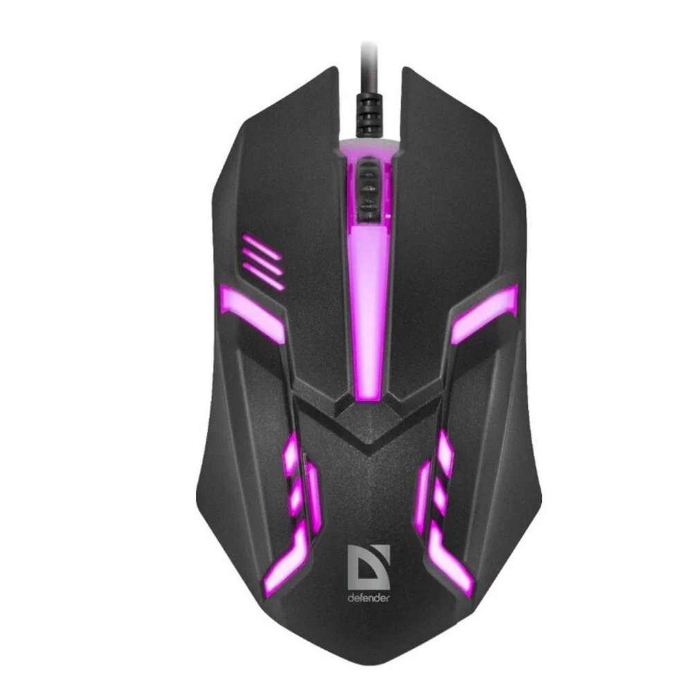 Оптическая мышь Defender Cyber MB-560L (черный) 7 цветов