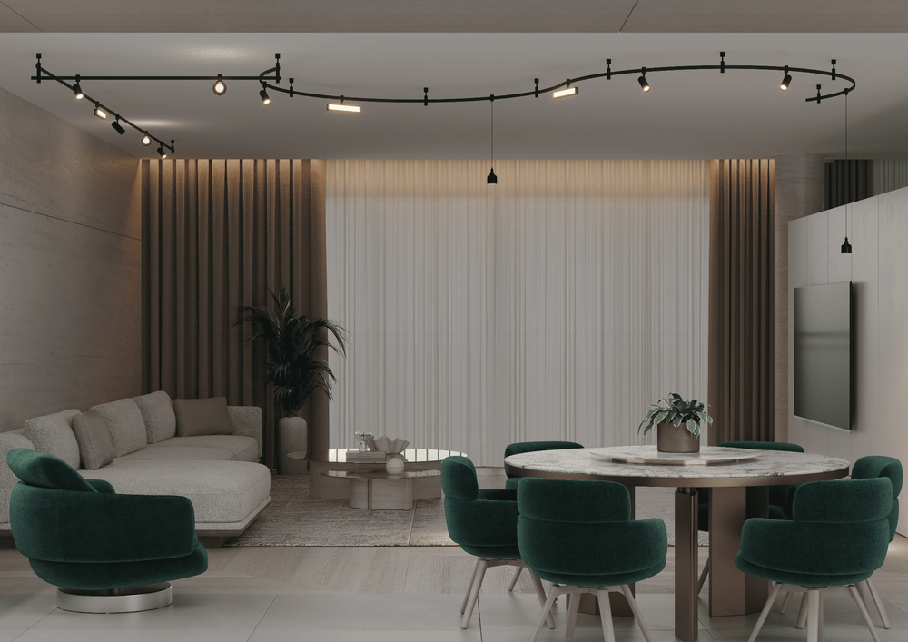 Шинопровод магнитный Crystal Lux Trace 48V CLT 0.117 01 L2000 BL 2м