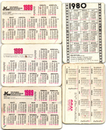 № 137 Набор из 5 переливных (стерео) Календариков . Мультфильмы СССР 1980, 1988, 1989 год.