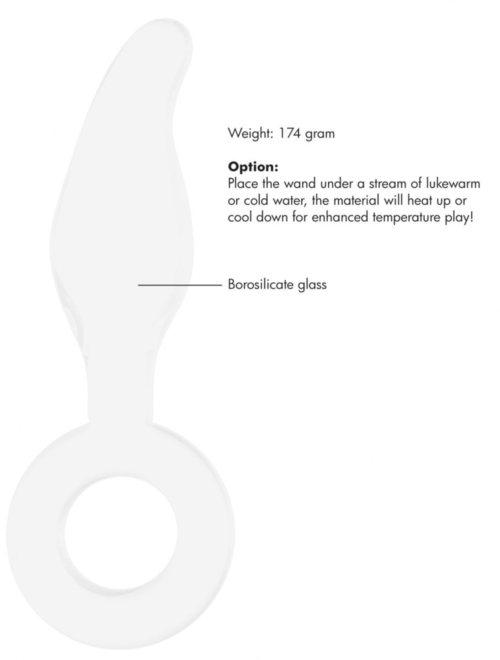 Белый анальный стимулятор Gripper - 17 см. (Цвет: белый)