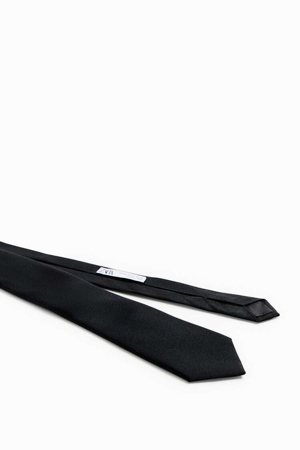 ZARA ШИРОКИЙ ГАЛСТУК ИЗ 100% ШЕЛКА, ЧЕРНЫЙ