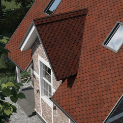 Черепица битумная гибкая Tegola COMFORT GARDA Rosso 409