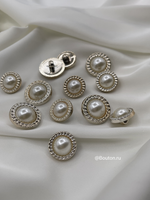 Пуговицы жемчуг косичка пластиковые