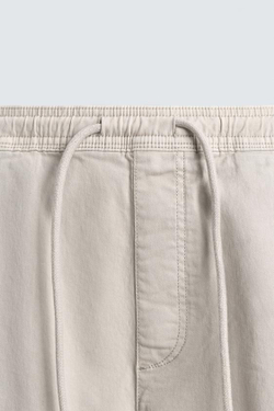 ZARA ШОРТЫ КАРГО RELAXED FIT С ЭФФЕКТОМ ПОТЕРТОСТИ, ЦВЕТ ЛЬДА