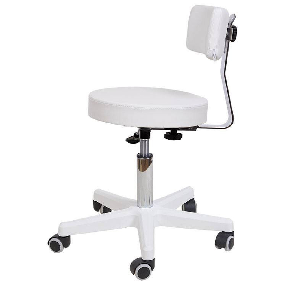 Стул на колесах со спинкой ОЗЕ, пластик 3