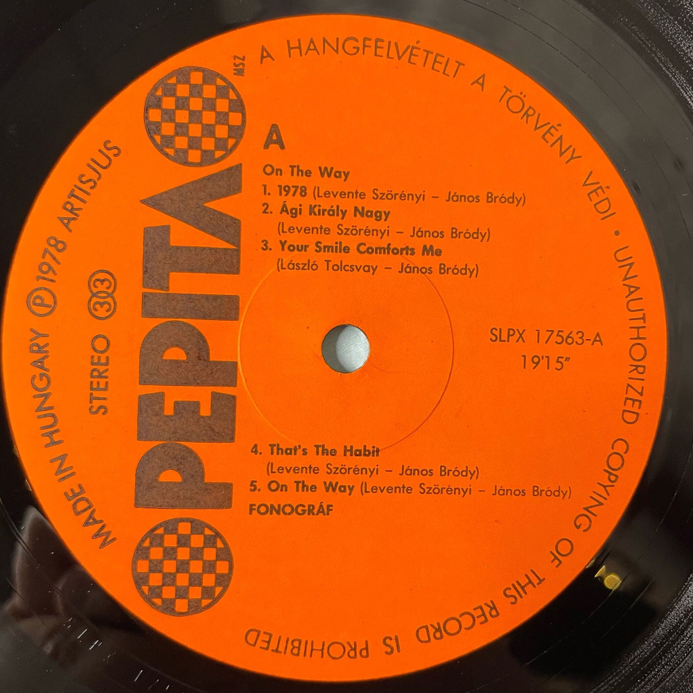 Винтажная виниловая пластинка LP Fonograf Utkozben (Венгрия 1978)