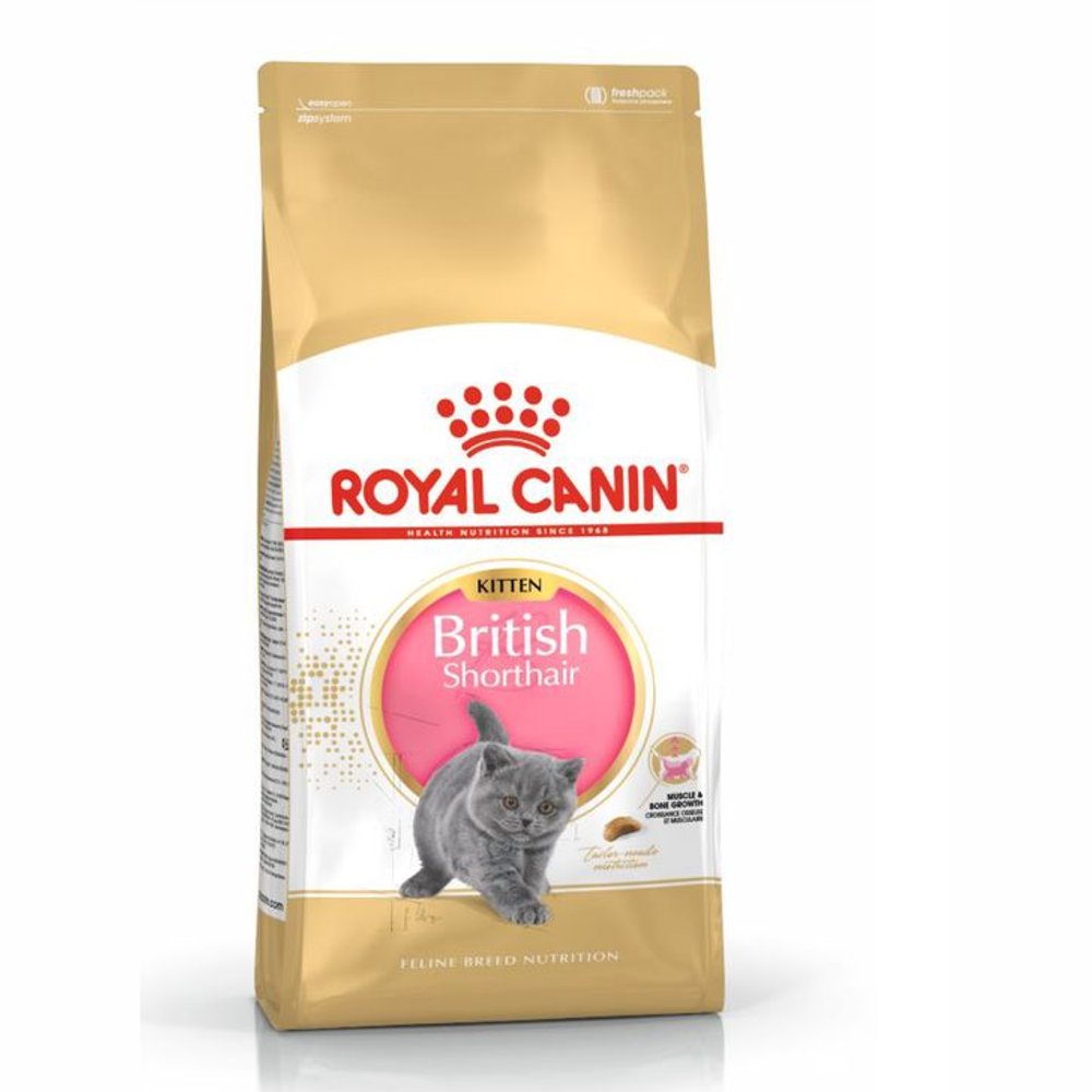 Royal canin british shorthair kitten 2 кг сухой корм для котят породы британской короткошерстной в возрасте от 4 до 12 месяцев 1х6