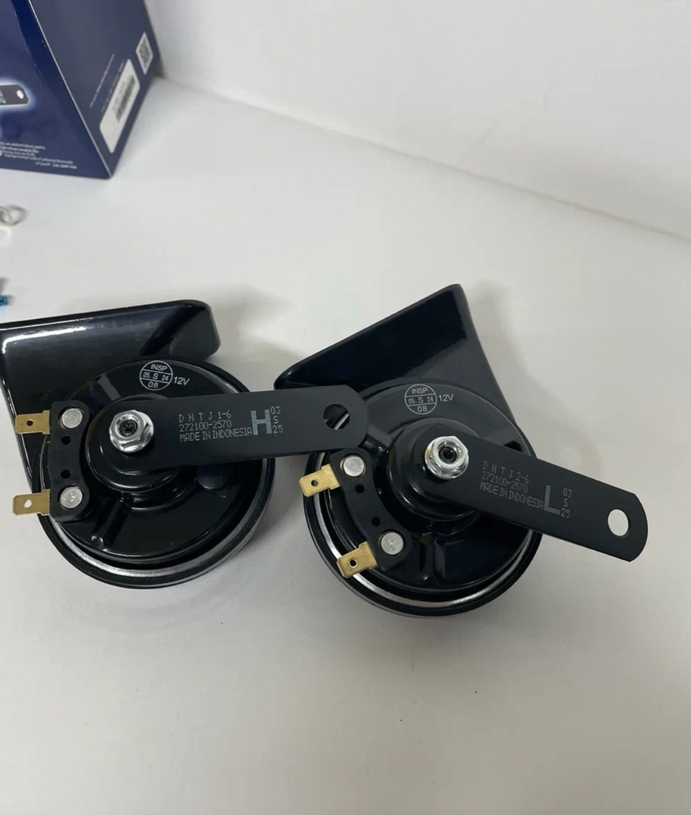 Сигнал звуковой Denso 12V, 410Hz - 510Hz, громкий 110dB, клаксон, гудок, улитка, JK272100-2570 (2 шт. / за комплект)