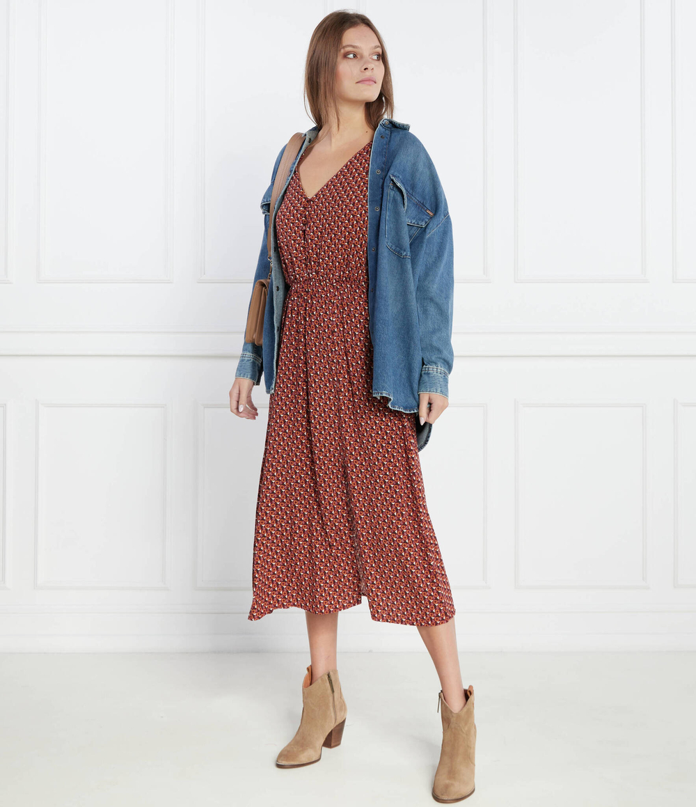 Платье Kari Multi Pepe Jeans London - бордовый(PL953419)