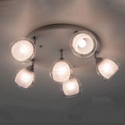 Citilux Самба CL158161 Люстра с поворотными плафонами Белая Хром