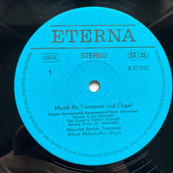 Винтажная виниловая пластинка LP Maurice Andre Musik Fur Trompete Und Orgel (ГДР 1977)