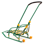 Санки "Nikki 2 " складная спинка, ручка, цвет зеленый