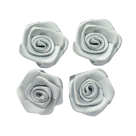 К-9080 Цветок пришивной 3см, цв.серебристо-серый