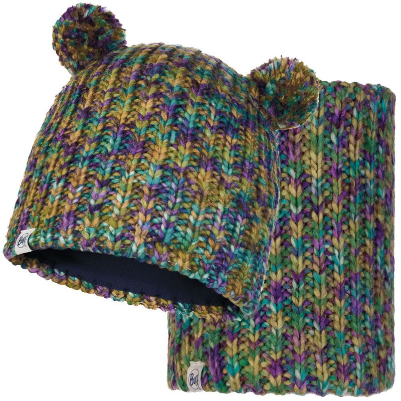 Комплект вязаный шапка-шарф детский Buff Knitted Polar 	Lera Turquoise Фото 1