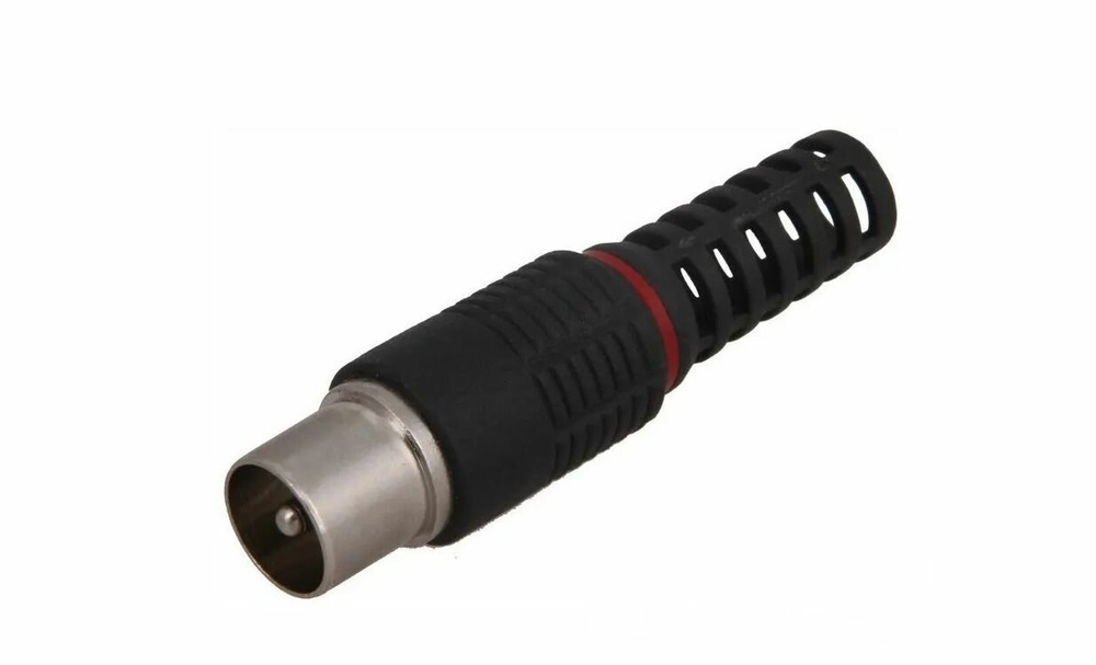 Штекер TV капрон черный