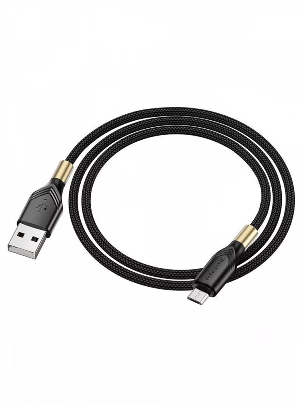 Кабель Borofone BX92 USB-microUSB 2.4A 1м Braided Black