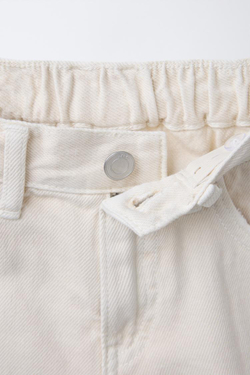 ZARA ДЖИНСОВЫЕ ШОРТЫ, БЕЖЕВЫЙ