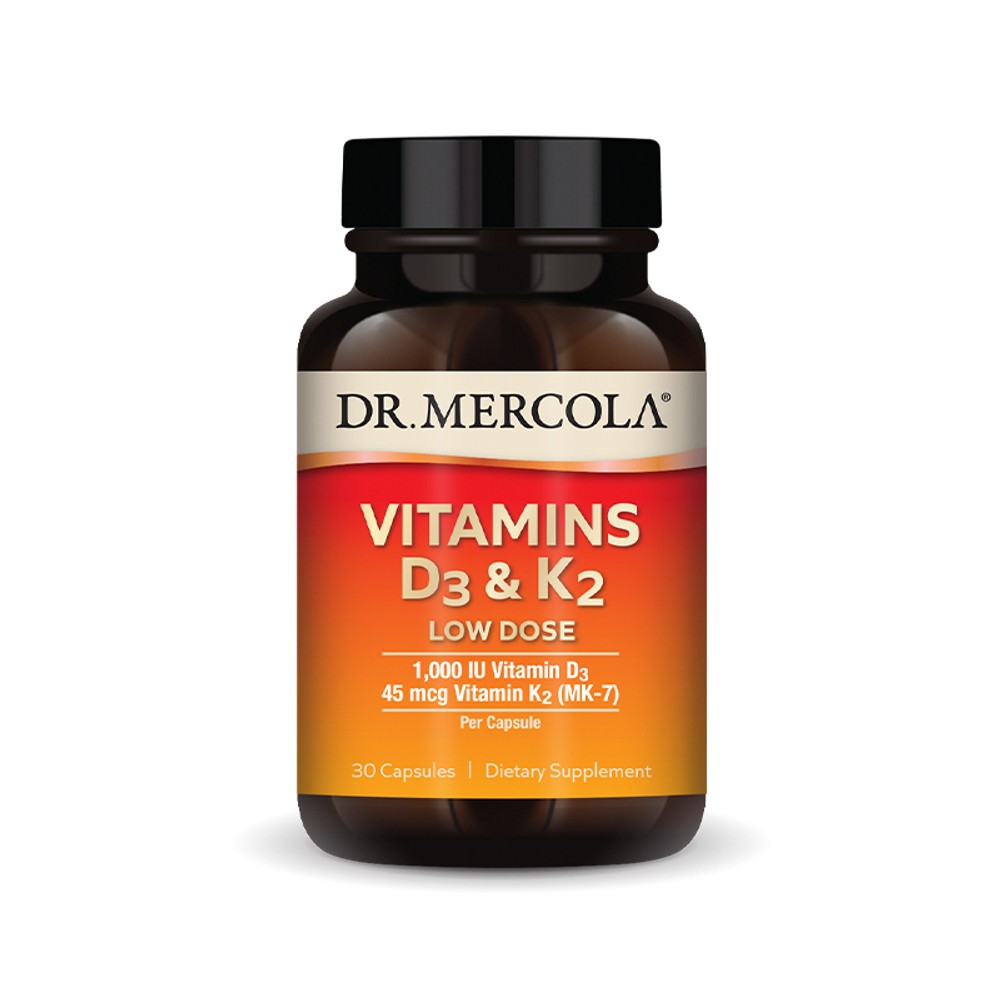 Vitamins D3 & K2 Low Dose 1000 IU 30 капсул Dr.Mercola