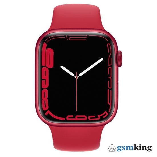 Apple Watch Series 7 GPS 45mm (PRODUCT)RED Aluminum Case with Sport Band (PRODUCT)RED MKN93LL/A