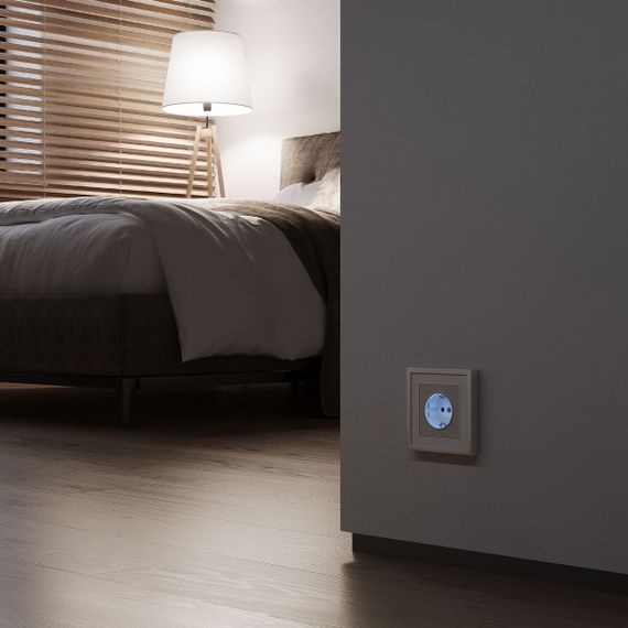 Розетка с заземлением Werkel с подсветкой айвори матовый W1171462 4690389191985