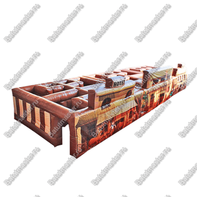 Надувной лабиринт "Вестерн", 18*6*3,6 м