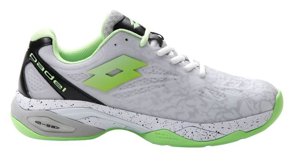 Мужские кроссовки для Падел Lotto Superrapida 200 III - all white/green apple neon