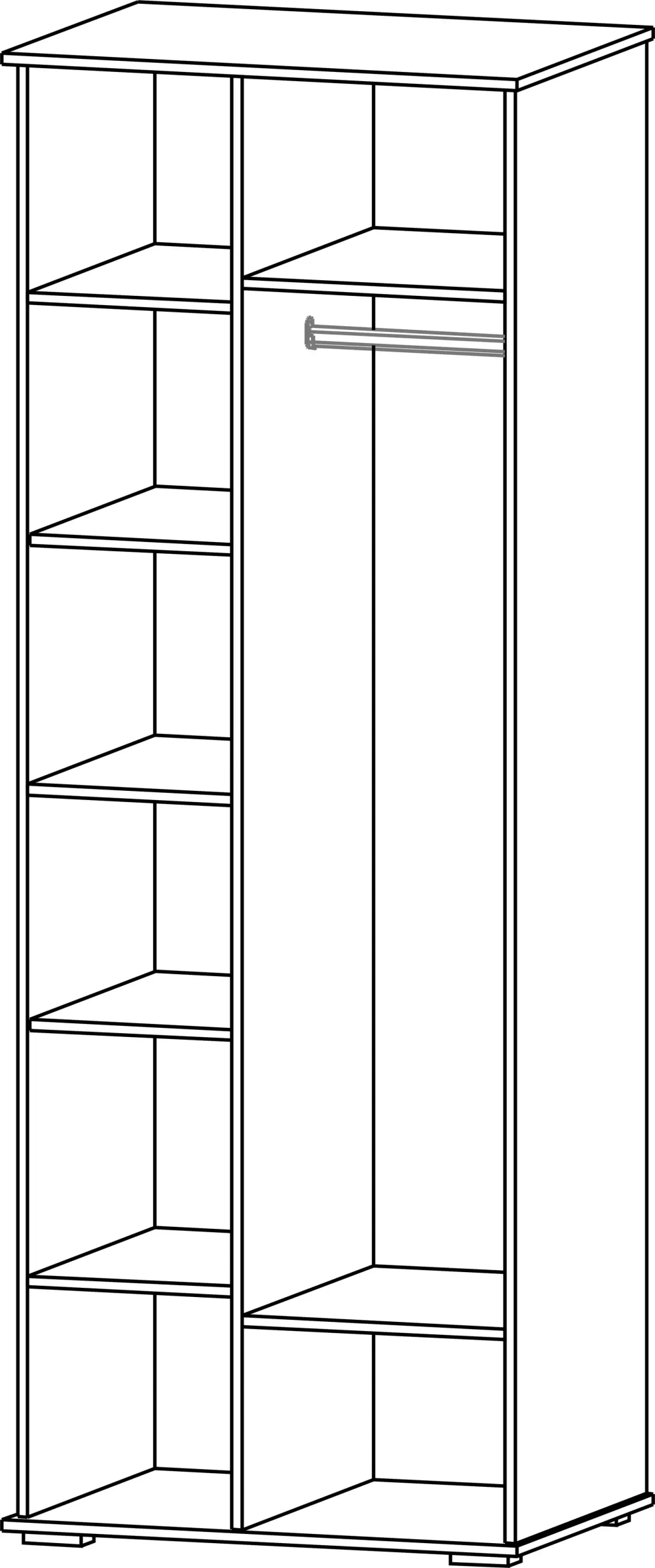 Марракеш Шкаф 2х ств. Дуб вотан/Цемент темный