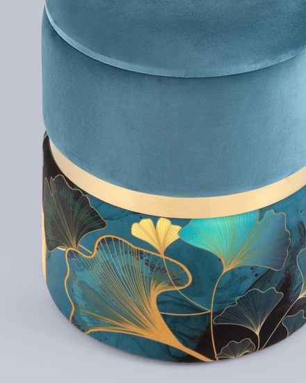 Пуф Кэрри с ящиком велюр Gingko