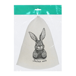 Шапка банная классическая с принтом «Зайка моя», цвет белый, (без упаковки)