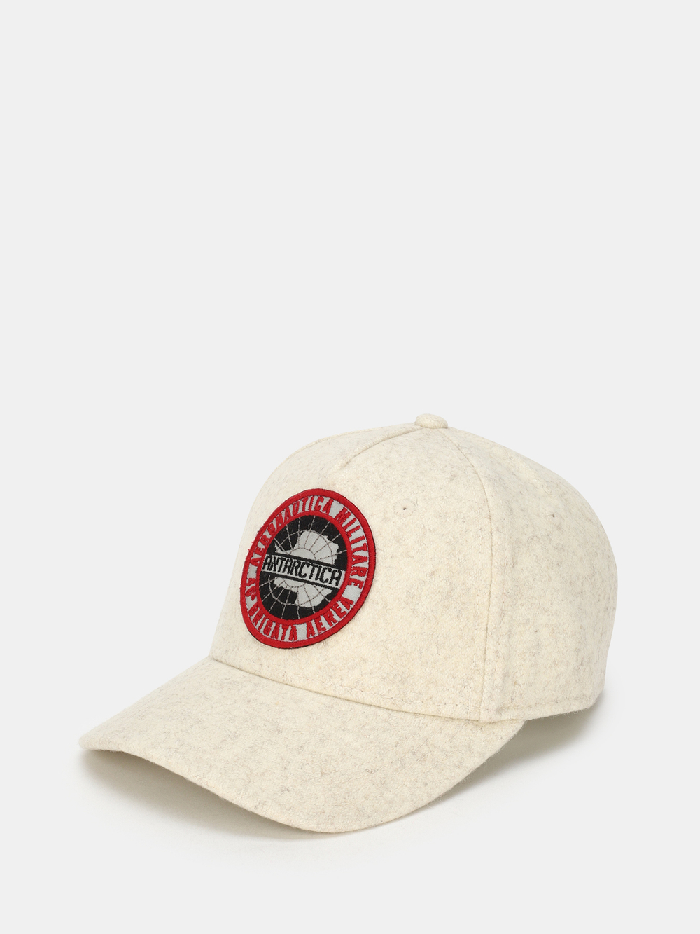 Кепка AERONAUTICA 1146 молочный меланж нашивка красным