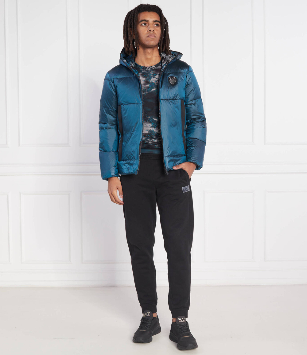 пуховая куртка EA7 - морской(6LPB15 PN2MZ)