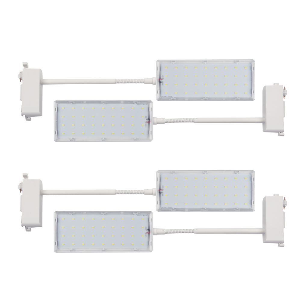 ULB-P37-12W-SPFR-K WHITE 3М SET42 Светильник-прожектор светодиодный трековый. в составе набора из 4штук. с шинопроводом 2штx50см. Сетевой шнур 3м. Спектр для фотосинтеза. Корпус белый. ТМ Uniel