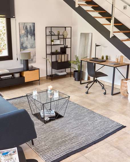 Стеллаж Shantay 168x80 см, черный металл