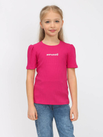 Футболка для девочек "Мечта-2" с шелкографией, малиновый р.116 (Ивашка), 1 шт.