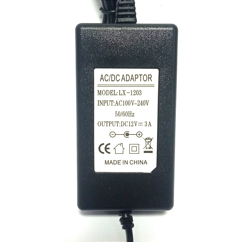 Адаптер питания LX-1203 C12V3A (12v/3А) штекер 5.5мм.