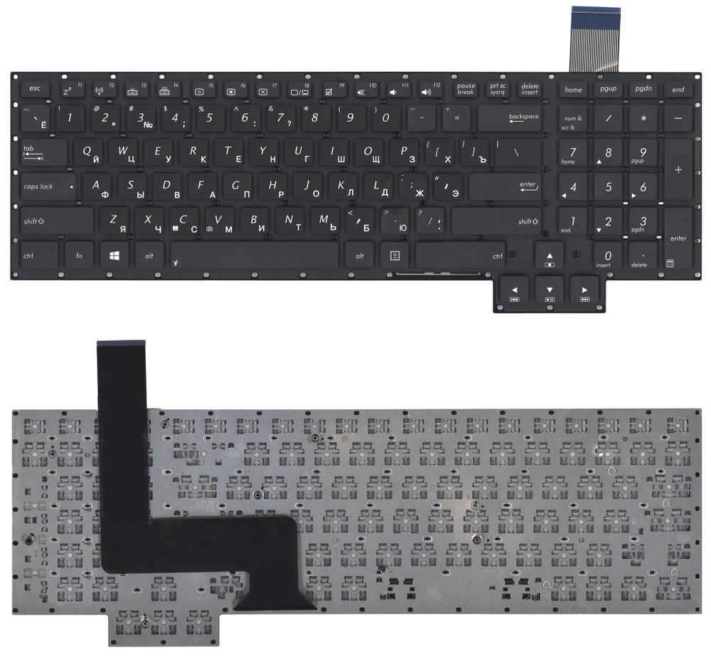 Клавиатура для ноутбука Asus G750 G750JX G750JW черная без рамки