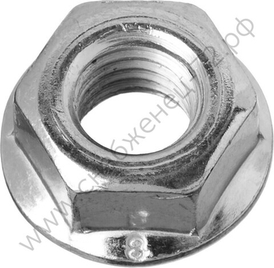 ЗУБР DIN 6923 кл. пр. 6, M10, гайка с фланцем, цинк, 4 шт (303636-10)