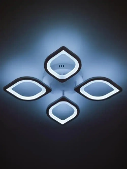 Люстра потолочная светодиодная с пультом ДУ Rivoli белая 80 Вт LED 2750К - 5850К, светильник на кухню, в детскую, в спальню