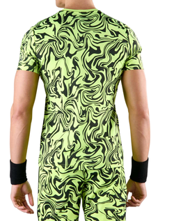 Теннисная футболка Hydrogen Chrome Tech T-Shirt - fluo yellow