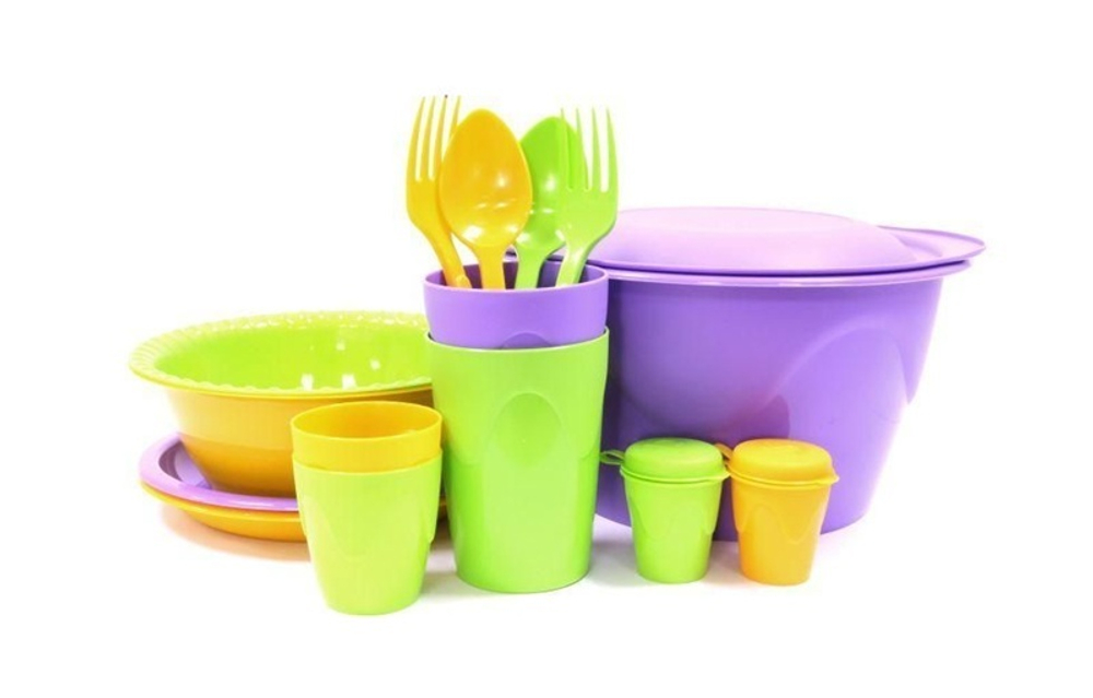 Набор для пикника СЛЕДОПЫТ «Siesta» пластик на 2 персоны с сумкой